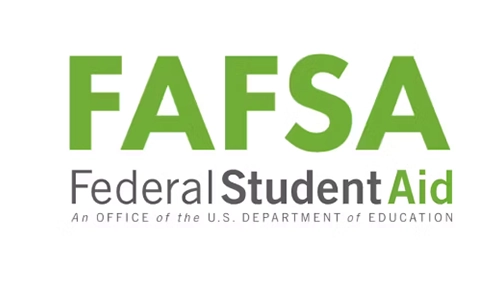 Heading style logo for FAFSA federal student aid.