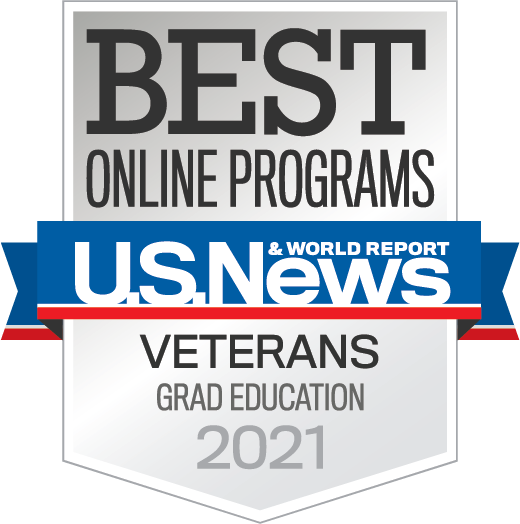 US News Online Grad Education for Veterans Badge