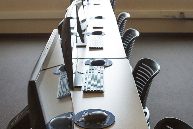 Photo of a row of computers