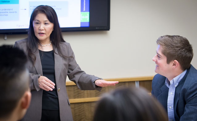 Photo of counseling instructor leading class