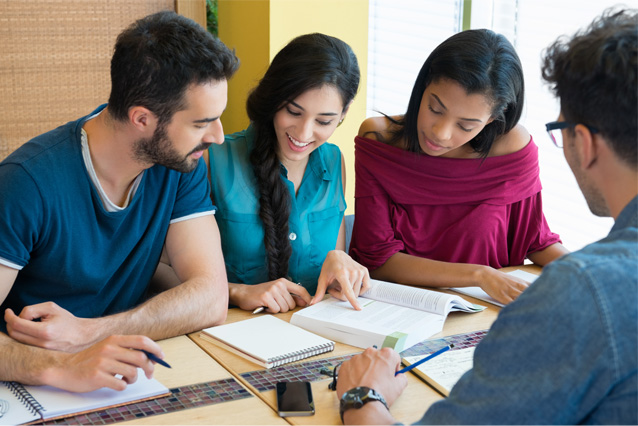 Photo of Students studying together